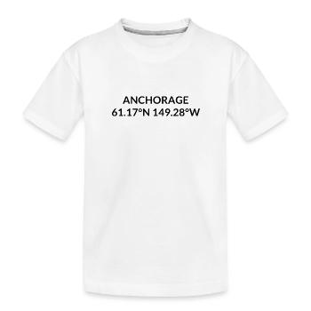 Coordonnées d’Anchorage, Alaska, États-Unis - T-shirt bio Premium Enfant - blanc - Devant