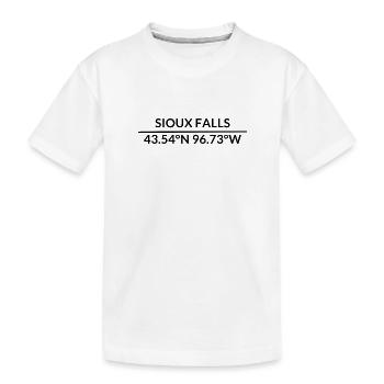 Sioux Falls, Dakota du Sud, États-Unis Coordonnées - T-shirt bio Premium Enfant - blanc - Devant