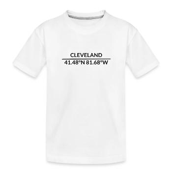 Cleveland, Ohio, États-Unis Coordonnées - T-shirt bio Premium Enfant - blanc - Devant