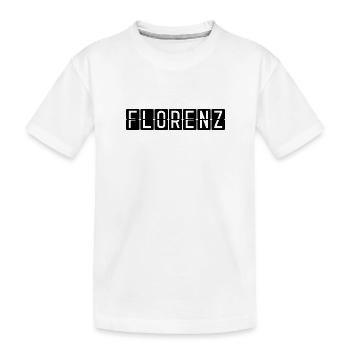 Florenz Flughafentafel - Kinder Premium Bio T-Shirt - Weiß - Vorne