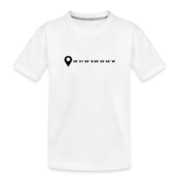 Alicante Koordinaten - Kinder Premium Bio T-Shirt - Weiß - Vorne