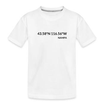 Coordonnées Nampa, Idaho, États-Unis - T-shirt bio Premium Enfant - blanc - Devant