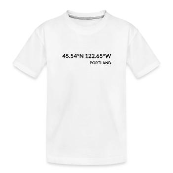 Coordonnées de Portland, Oregon, États-Unis - T-shirt bio Premium Enfant - blanc - Devant