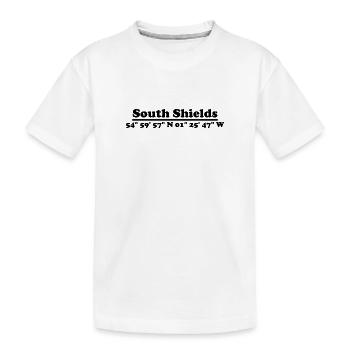 Coordonnées de South Shields - T-shirt bio Premium Enfant - blanc - Devant