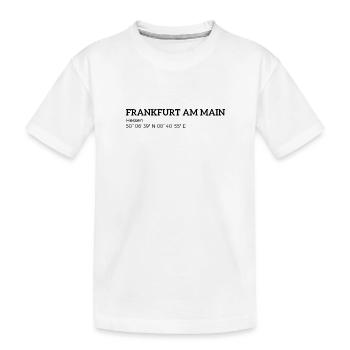 les coordonnées de Francfort-sur-le-Main Hesse - T-shirt bio Premium Enfant - blanc - Devant