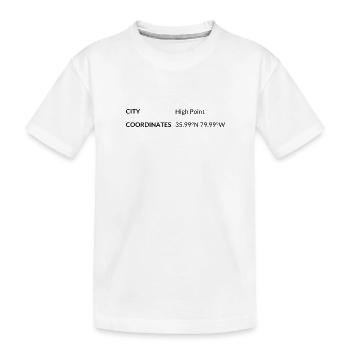 les coordonnées de High Point, Caroline du Nord, États-Unis - T-shirt bio Premium Enfant - blanc - Devant