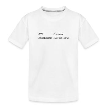 les coordonnées de Providence, Rhode Island, États-Unis - T-shirt bio Premium Enfant - blanc - Devant