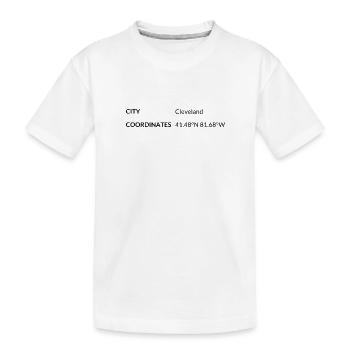 les coordonnées de Cleveland, Ohio, États-Unis - T-shirt bio Premium Enfant - blanc - Devant