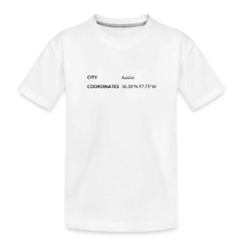 Coordonnées de Austin, Texas, États-Unis - T-shirt bio Premium Enfant - blanc - Devant