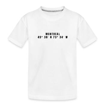 Montréal, Canada Coordonnées - T-shirt bio Premium Enfant - blanc - Devant