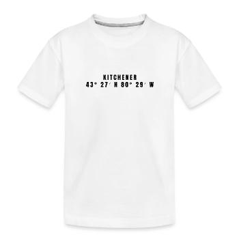 Kitchener Kanada Koordinaten - Kinder Premium Bio T-Shirt - Weiß - Vorne