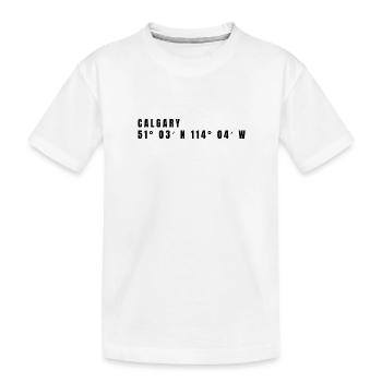 Coordonnées Calgary, Canada - T-shirt bio Premium Enfant - blanc - Devant