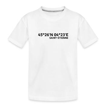 Coordonnées de Saint-Étienne - T-shirt bio Premium Enfant - blanc - Devant