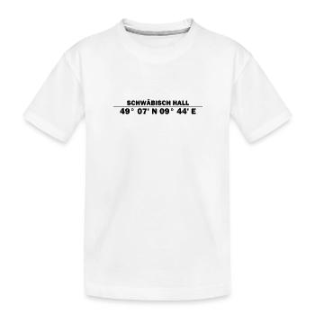 Schwäbisch Hall coordinates - Kids' Premium Organic T-Shirt - white - Front