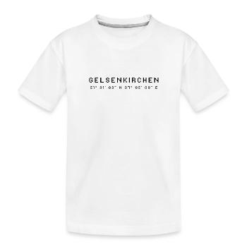 Coordonnées de Gelsenkirchen - T-shirt bio Premium Enfant - blanc - Devant