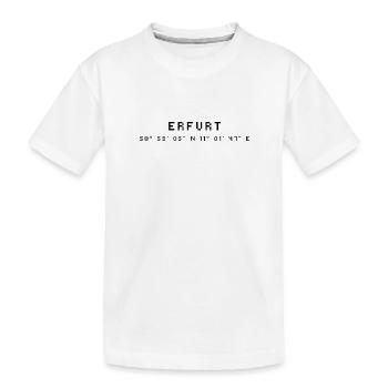 Erfurt Koordinaten - Kinder Premium Bio T-Shirt - Weiß - Vorne