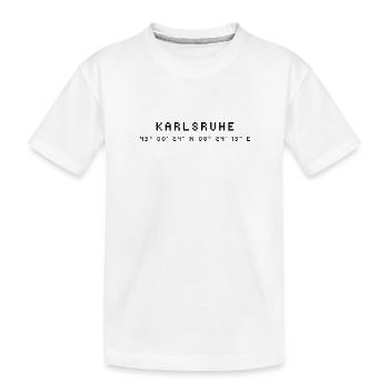Coordonnées de Karlsruhe - T-shirt bio Premium Enfant - blanc - Devant