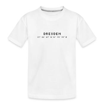 Coordonnées Dresde - T-shirt bio Premium Enfant - blanc - Devant