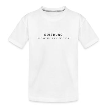 Les coordonnées de Duisbourg - T-shirt bio Premium Enfant - blanc - Devant