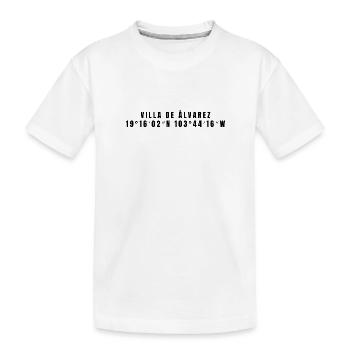 Villa de Álvarez, Mexique Coordonnées - T-shirt bio Premium Enfant - blanc - Devant