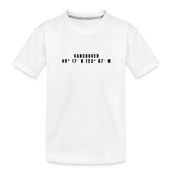 Vancouver, Canada Coordonnées - T-shirt bio Premium Enfant - blanc - Devant