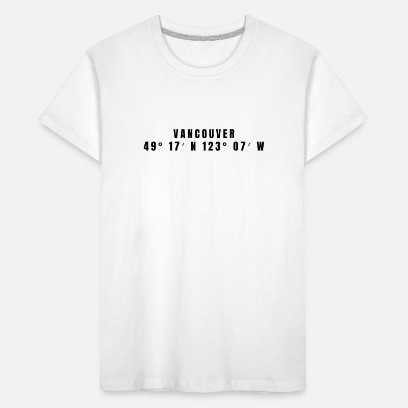 Vancouver, Canada Coordinates Kids' Premium Organic T-Shirt