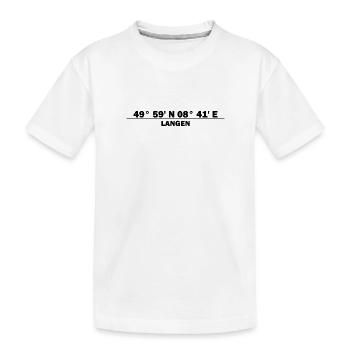 Langen Koordinaten - Kinder Premium Bio T-Shirt - Weiß - Vorne