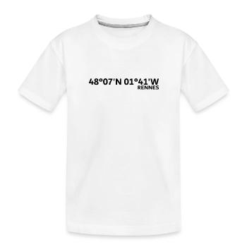 Rennes coordinates - Kids' Premium Organic T-Shirt - white - Front