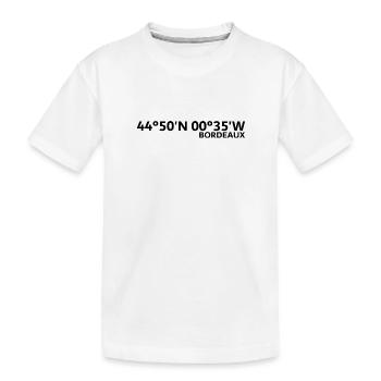 Bordeaux coordinates - Kids' Premium Organic T-Shirt - white - Front