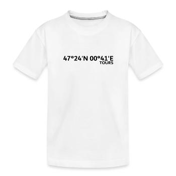 Tours Koordinaten - Kinder Premium Bio T-Shirt - Weiß - Vorne