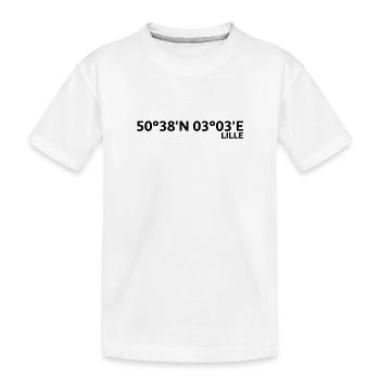 Coordonnées de Lille - T-shirt bio Premium Enfant - blanc - Devant