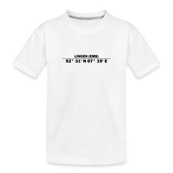 Lingen (Ems) Coordinates - Kids' Premium Organic T-Shirt - white - Front