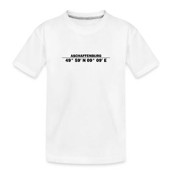 Coordonnées d’Aschaffenburg - T-shirt bio Premium Enfant - blanc - Devant