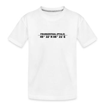 Frankenthal (Pfalz) Koordinaten - Kinder Premium Bio T-Shirt - Weiß - Vorne