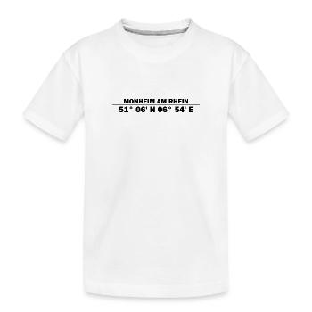Monheim am Rhein Koordinaten - Kinder Premium Bio T-Shirt - Weiß - Vorne