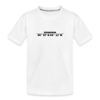 Coordonnées d’Édimbourg - T-shirt bio Premium Enfant - blanc - Devant