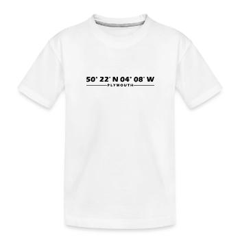 Coordonnées de Plymouth - T-shirt bio Premium Enfant - blanc - Devant