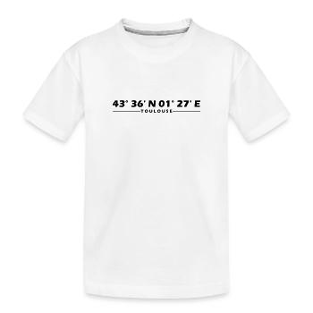 Toulouse coordinates - Kids' Premium Organic T-Shirt - white - Front
