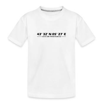 Aix-en-Provence coordinates - Kids' Premium Organic T-Shirt - white - Front