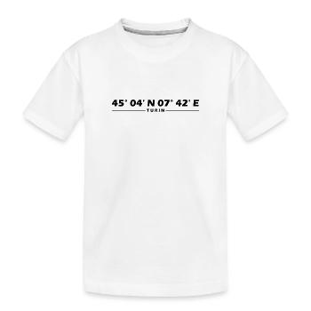 Coordonnées de Turin - T-shirt bio Premium Enfant - blanc - Devant