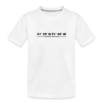 Coordonnées de Cedar Rapids - T-shirt bio Premium Enfant - blanc - Devant