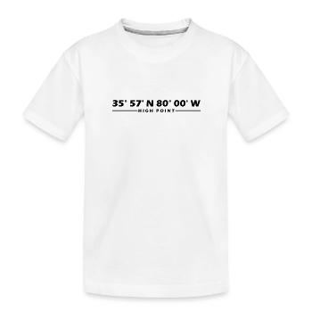 Coordonnées des points élevés - T-shirt bio Premium Enfant - blanc - Devant