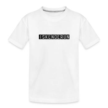 Panneau de l’aéroport d’İskenderun - T-shirt bio Premium Enfant - blanc - Devant
