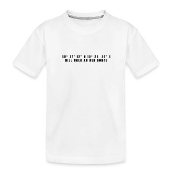 Dillingen an der Donau Bayern Koordinaten - Kinder Premium Bio T-Shirt - Weiß - Vorne