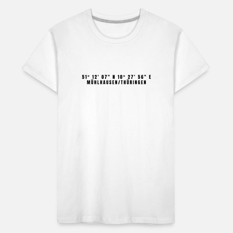 Mühlhausen/Thuringia Thuringia Coordinates Kids' Premium Organic T-Shirt