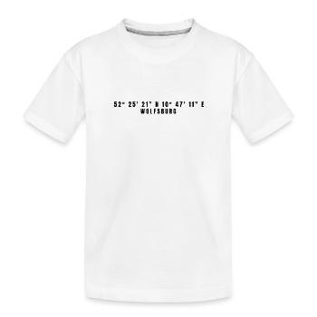 Wolfsburg Lower Saxony Coordinates - Kids' Premium Organic T-Shirt - white - Front