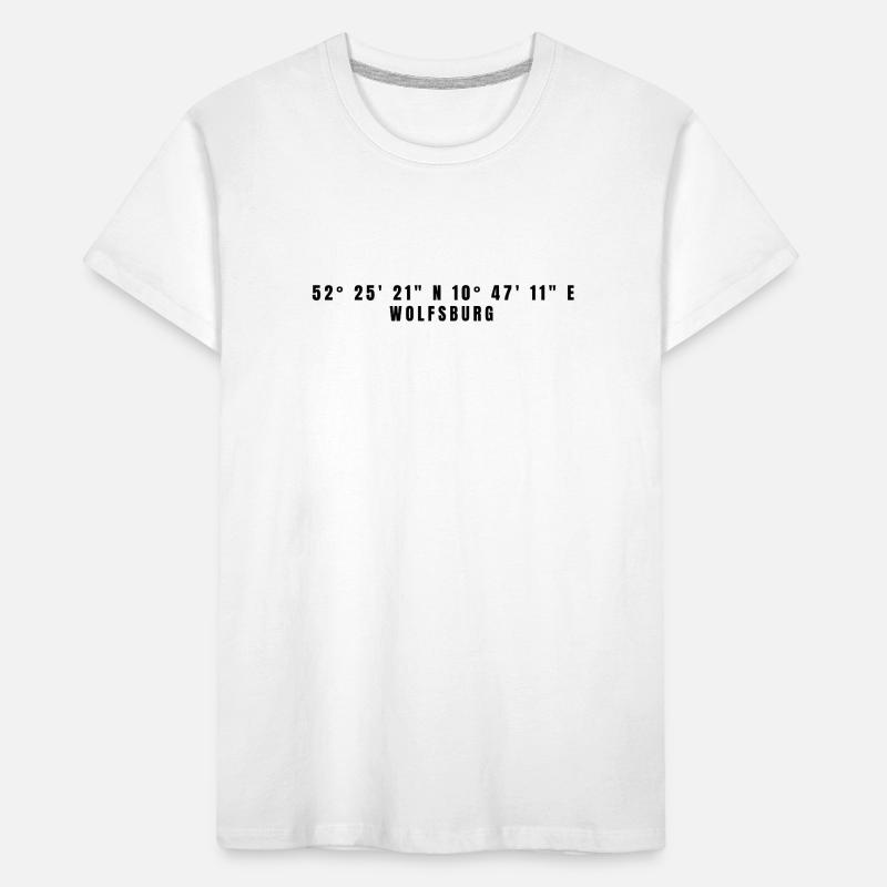 Coordonnées de Wolfsburg Basse-Saxe T-shirt bio Premium Enfant