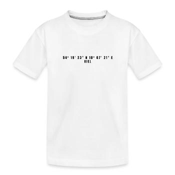 Coordonnées de Kiel Schleswig-Holstein - T-shirt bio Premium Enfant - blanc - Devant