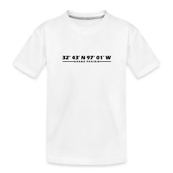 Coordonnées de Grand Prairie - T-shirt bio Premium Enfant - blanc - Devant