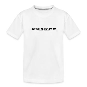 Coordonnées de Grand Rapids - T-shirt bio Premium Enfant - blanc - Devant